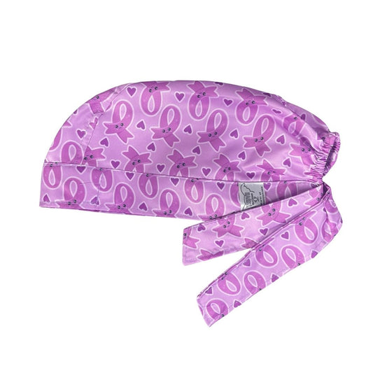 Gorro Medico Quirúrgico - Lucha Contra El Cáncer De Mama - Lila