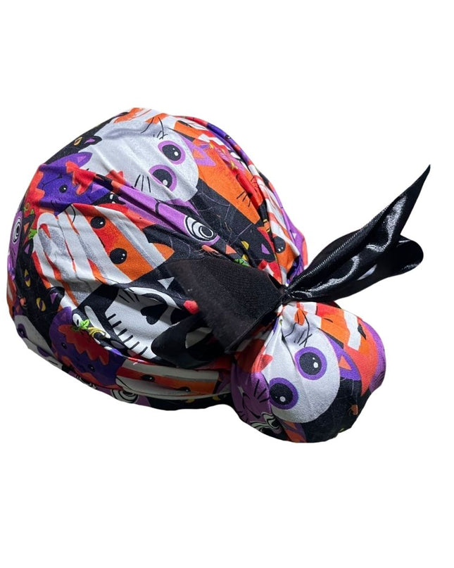 Gorro Medico Quirúrgico - Día De Muertos - Halloween - Listón - GATITOS