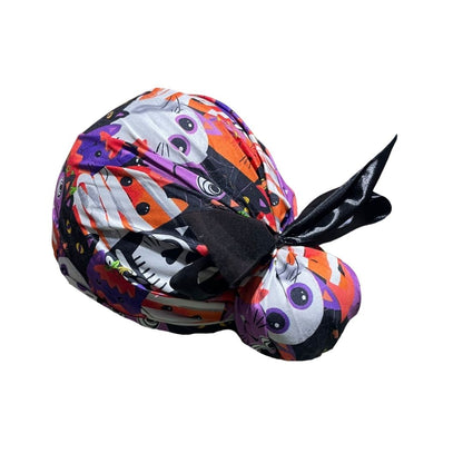 Gorro Medico Quirúrgico - Día De Muertos - Halloween - Listón - GATITOS