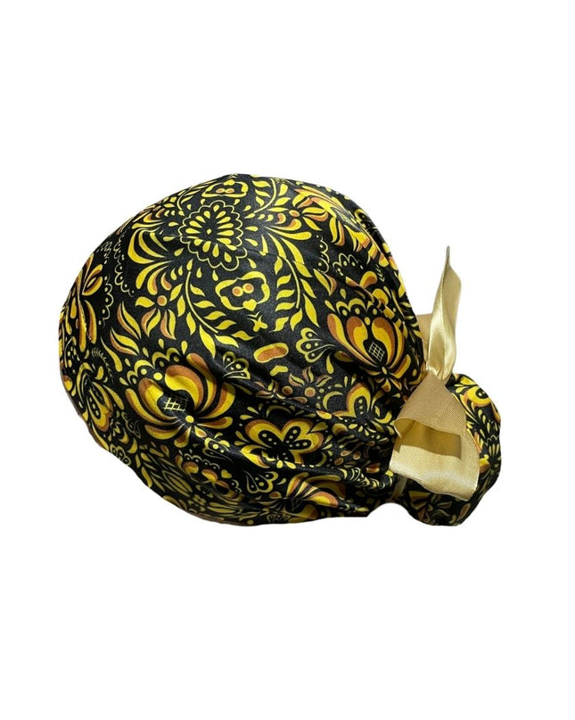 Gorro Quirúrgico - Tipo Bordado Mexicano - Dorado 2