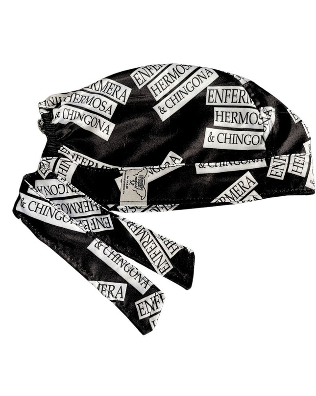 Gorro Quirúrgico - Estampado Medico - Frases Hospital - Hermosa -Negro