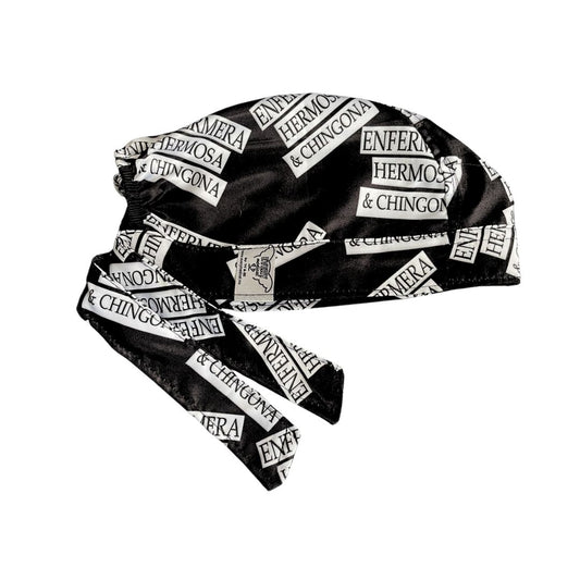 Gorro Quirúrgico - Estampado Medico - Frases Hospital - Hermosa -Negro