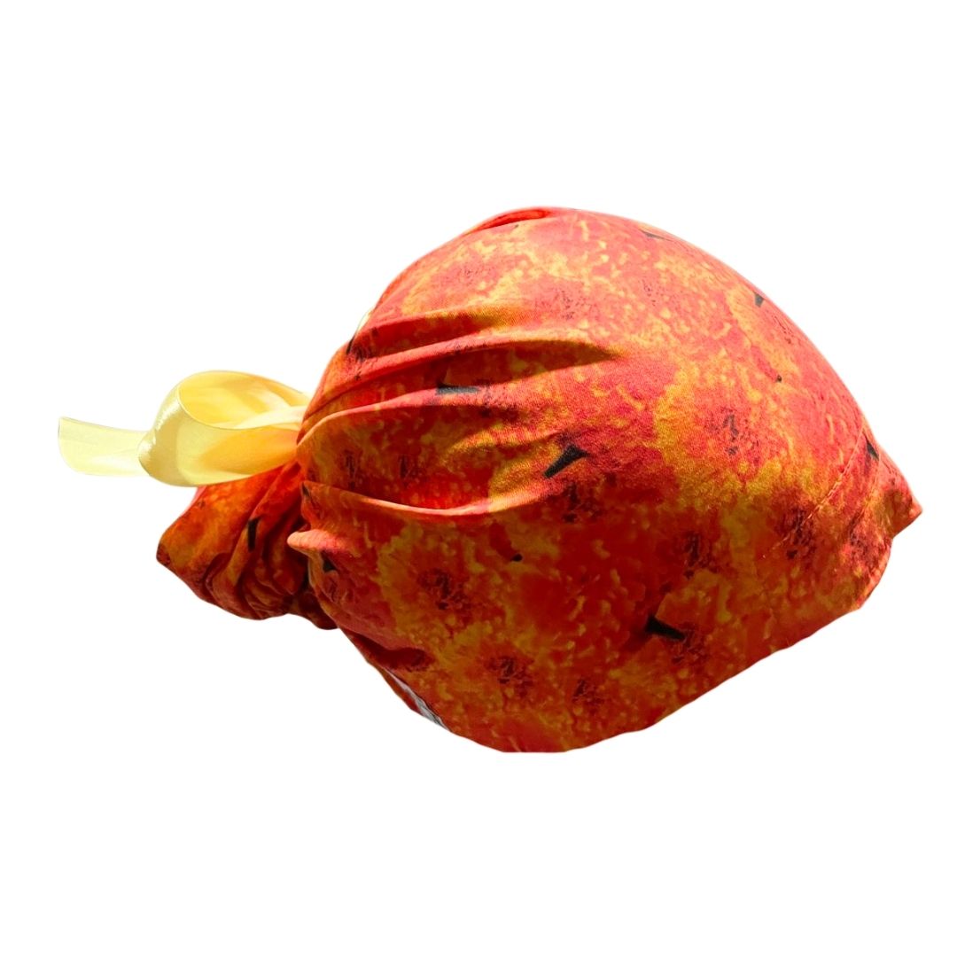 Gorro Quirúrgico - Día De Muertos Halloween - Listón - Cempasúchil