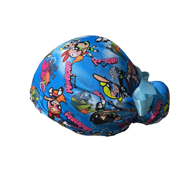 Gorro Quirúrgico Medico Chicas Super Poderosas - Listones Azul marino