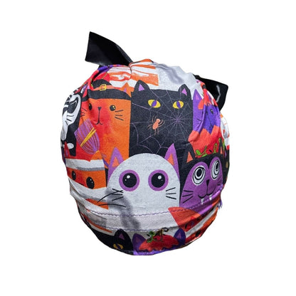 Gorro Medico Quirúrgico - Día De Muertos - Halloween - Listón - GATITOS