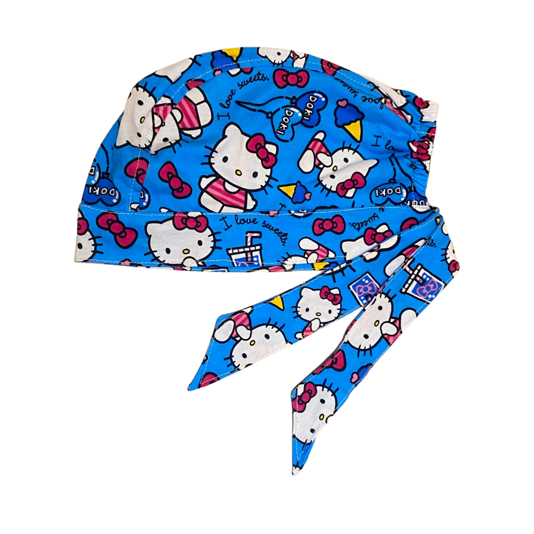 Gorro Quirúrgico Hello Kitty Azul Cordones - Antisudor - Every Medical -  Dr. Gorrito