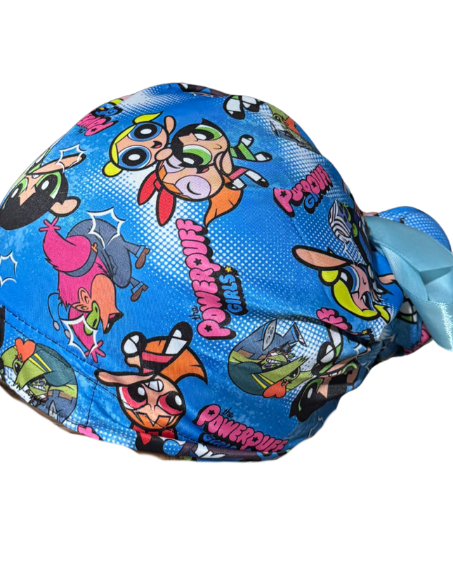 Gorro Quirúrgico Medico Chicas Super Poderosas - Listones Azul marino