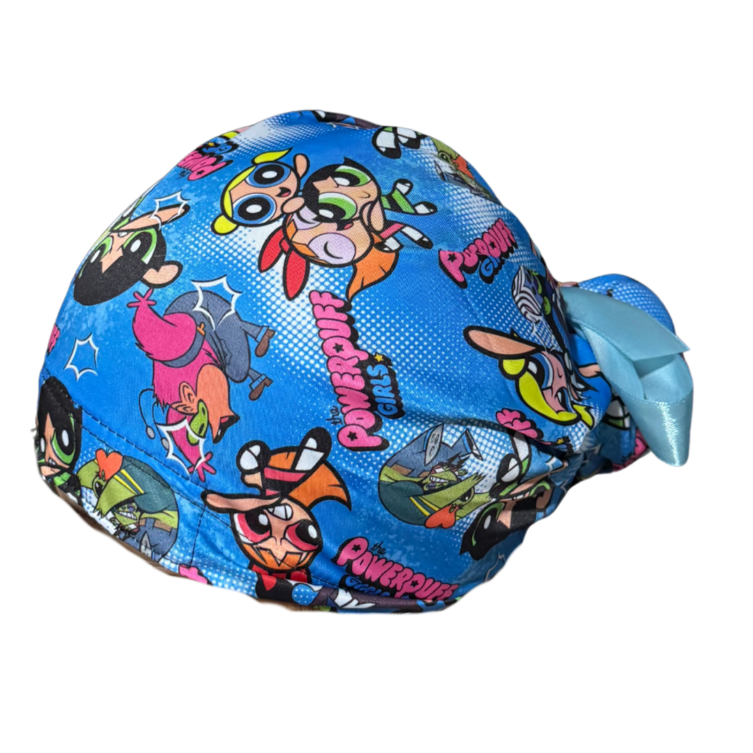 Gorro Quirúrgico Medico Chicas Super Poderosas - Listones Azul marino