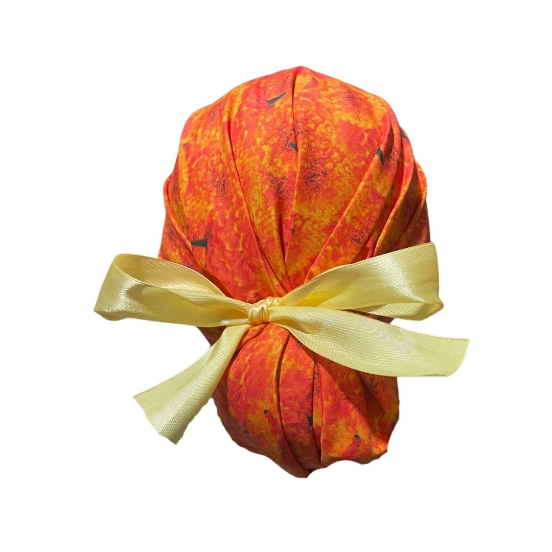 Gorro Quirúrgico - Día De Muertos Halloween - Listón - Cempasúchil