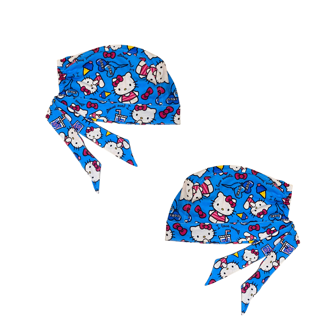 Gorro Quirúrgico Hello Kitty Azul Cordones - Antisudor - Every Medical -  Dr. Gorrito