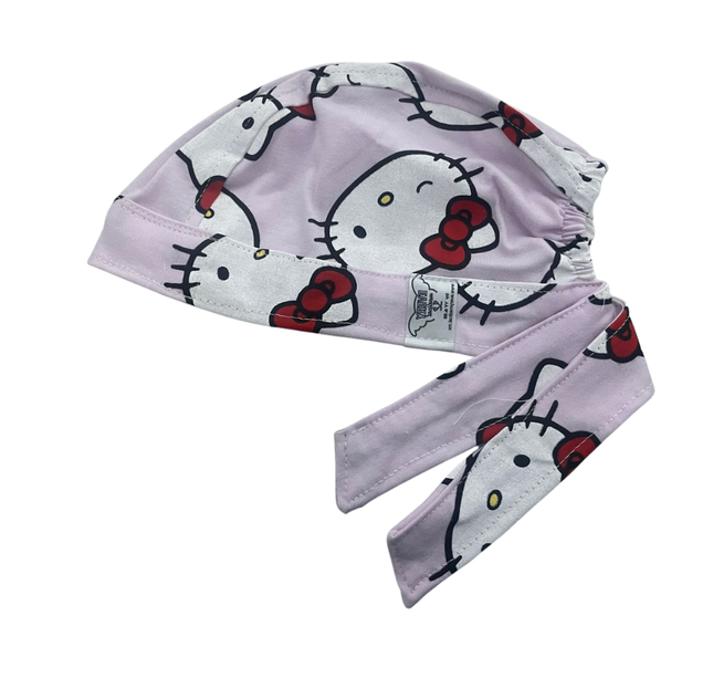 Gorro Quirúrgico Hello Kitty Rosa Cordones - Antisudor - ROSA 4