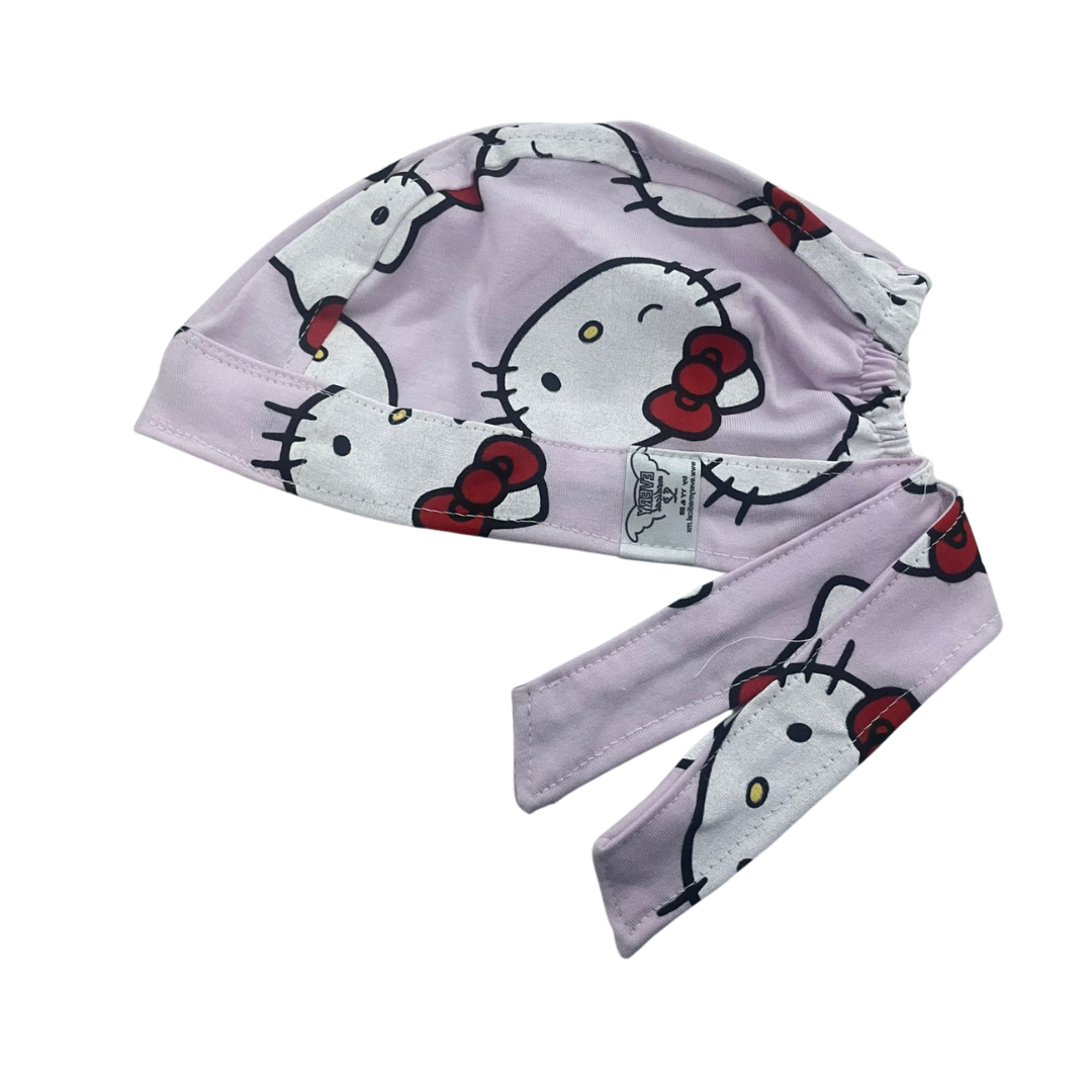 Gorro Quirúrgico Hello Kitty Rosa Cordones - Antisudor - ROSA 4