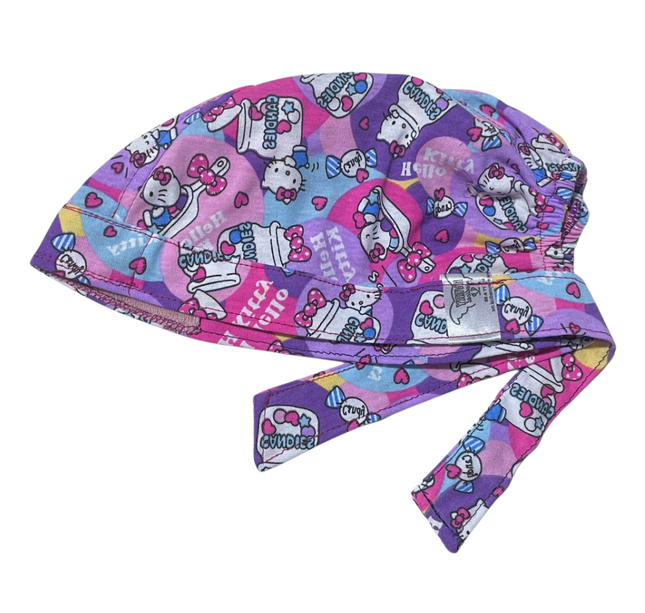 Gorro Quirúrgico Hello Kitty Rosa Cordones - Antisudor - ROSA 5