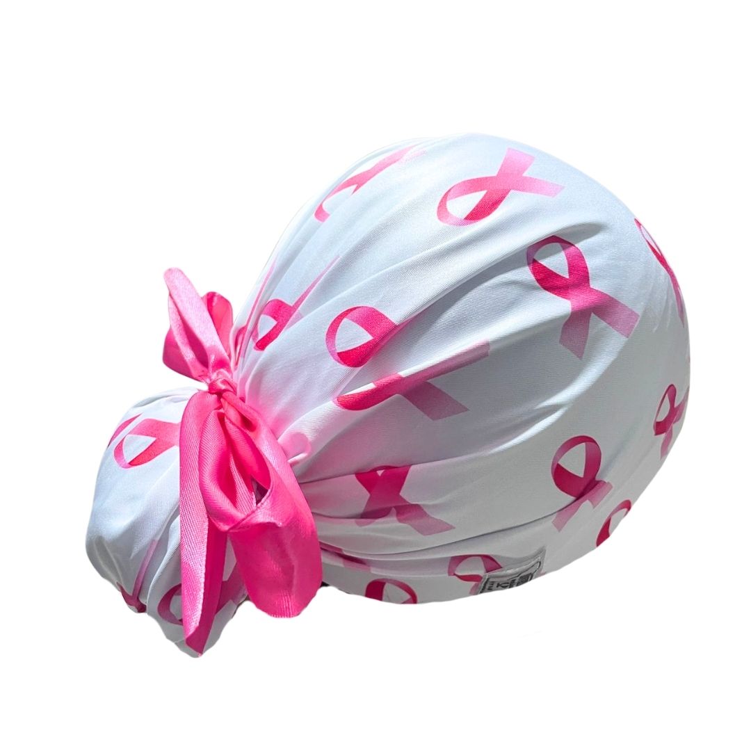Gorro Quirúrgico - Lucha Contra El Cáncer De Mama - Blanco