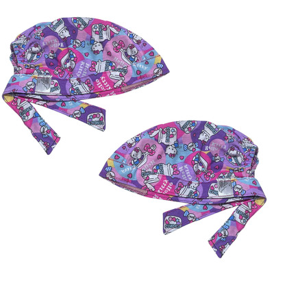Gorro Quirúrgico Hello Kitty Rosa Cordones - Antisudor - ROSA 5