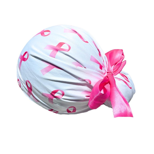 Gorro Quirúrgico - Lucha Contra El Cáncer De Mama - Blanco
