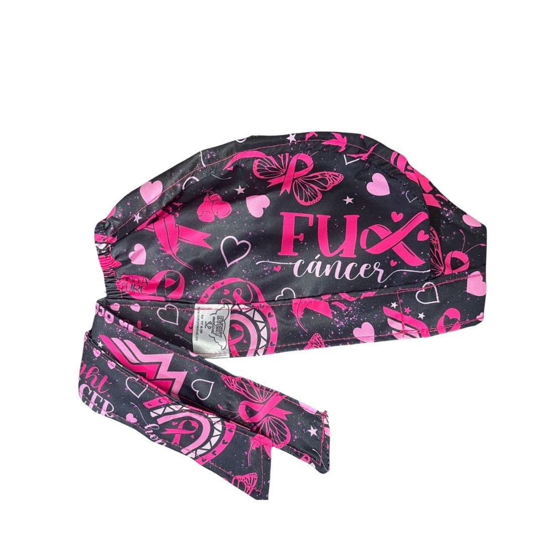 Gorro Medico Quirúrgico - Lucha Contra El Cáncer De Mama - Negro