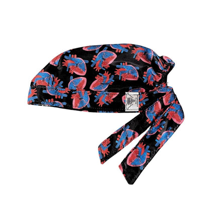 Gorro Quirúrgico - Corazón Electrocardiograma - Negro 2