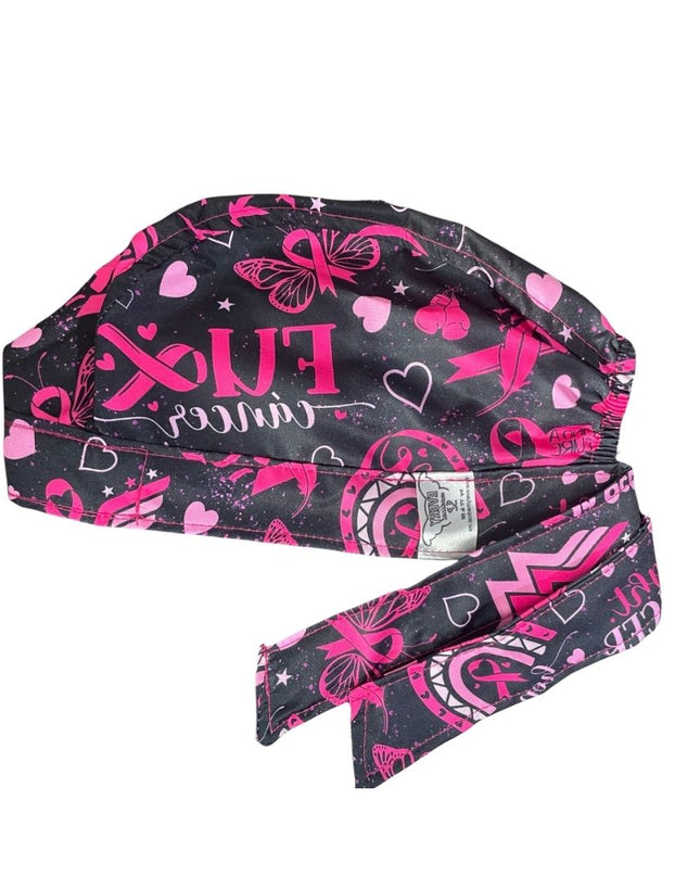Gorro Medico Quirúrgico - Lucha Contra El Cáncer De Mama - Negro