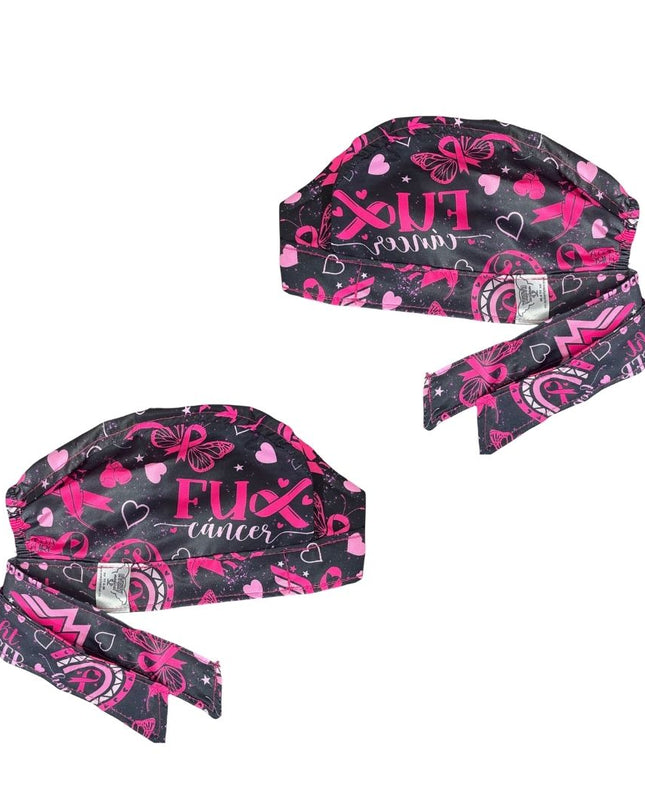 Gorro Medico Quirúrgico - Lucha Contra El Cáncer De Mama - Negro