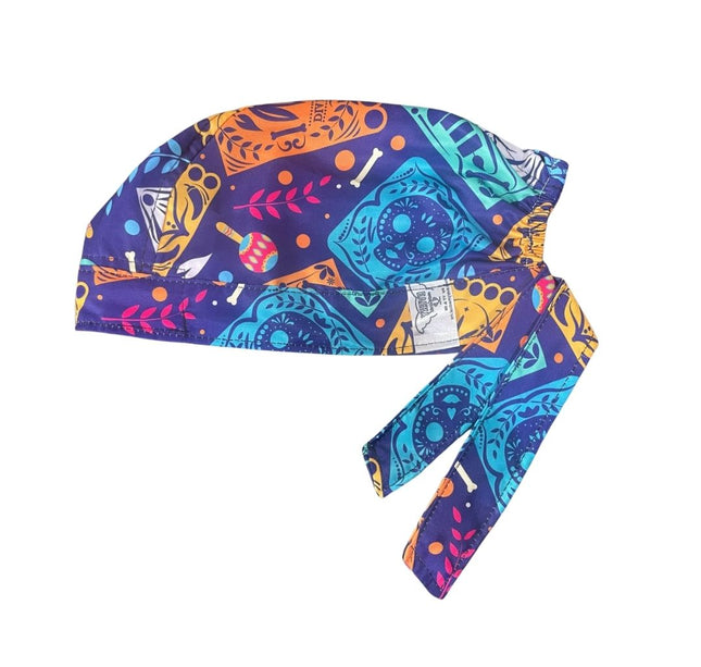 Gorro Quirúrgico - Día De Muertos - Calacas - Esqueleto - Papel Picado