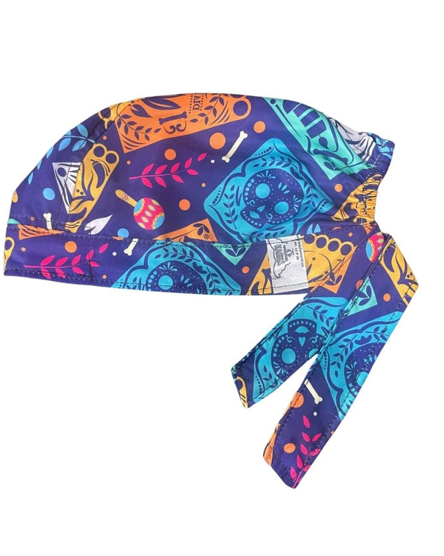 Gorro Quirúrgico - Día De Muertos - Calacas - Esqueleto - Papel Picado
