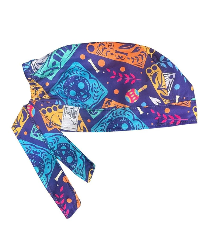 Gorro Quirúrgico - Día De Muertos - Calacas - Esqueleto - Papel Picado