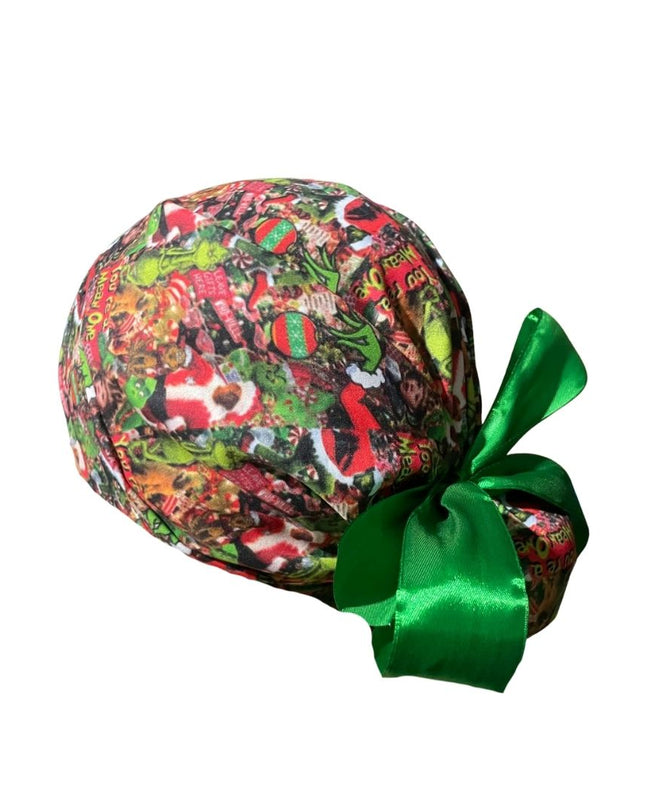 Gorro Quirúrgico Medico - Its The Grinch - Listón - Verde