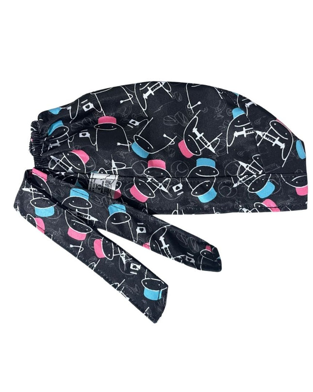 Gorro Medico Quirúrgico - Enfermeria - Meme Flork Hospital - Negro 2