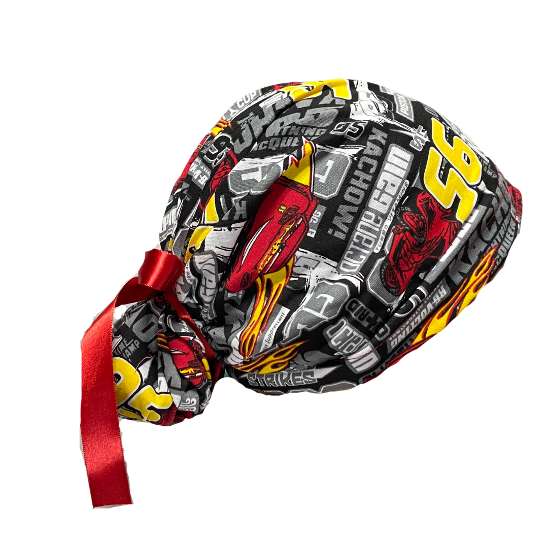 Gorro Medico Quirúrgico Cars - Nascar - Listones - Antisudor - Every Medical -  Dr. Gorrito