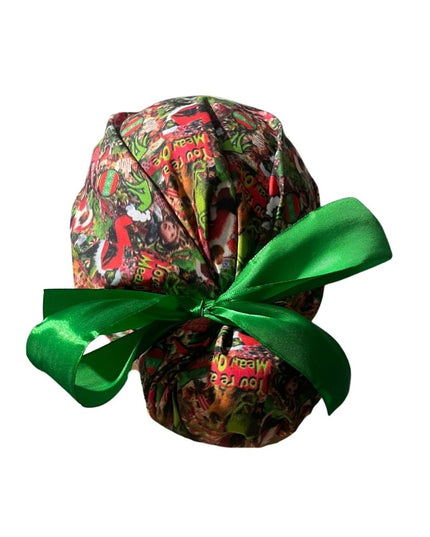 Gorro Quirúrgico Medico - Its The Grinch - Listón - Verde