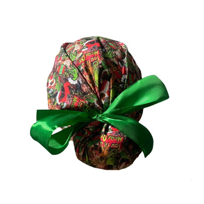 Gorro Quirúrgico Medico - Its The Grinch - Listón - Verde