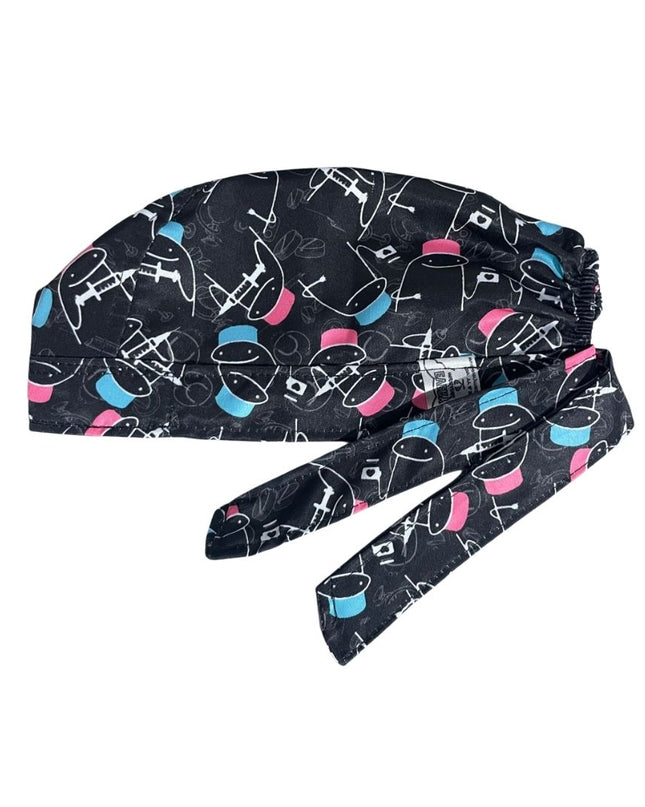 Gorro Medico Quirúrgico - Enfermeria - Meme Flork Hospital - Negro 2