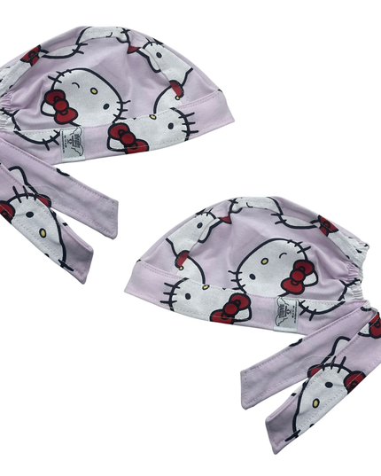 Gorro Quirúrgico Hello Kitty Rosa Cordones - Antisudor - ROSA 4