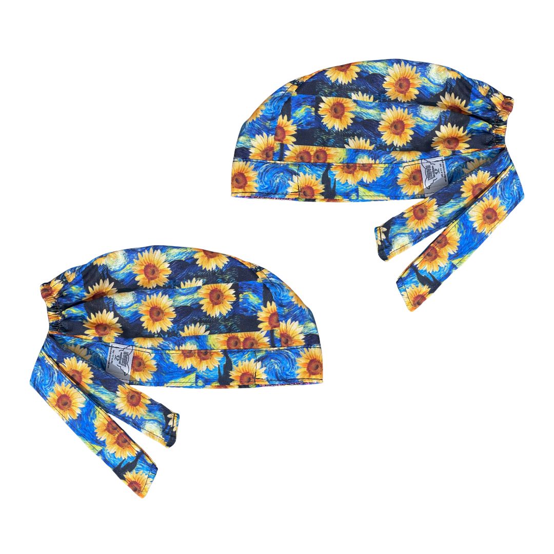 Gorro Medico Quirúrgico -Pinturas De Arte - Botticelli Van Gogh - Girasoles