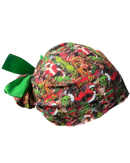 Gorro Quirúrgico Medico - Its The Grinch - Listón - Verde