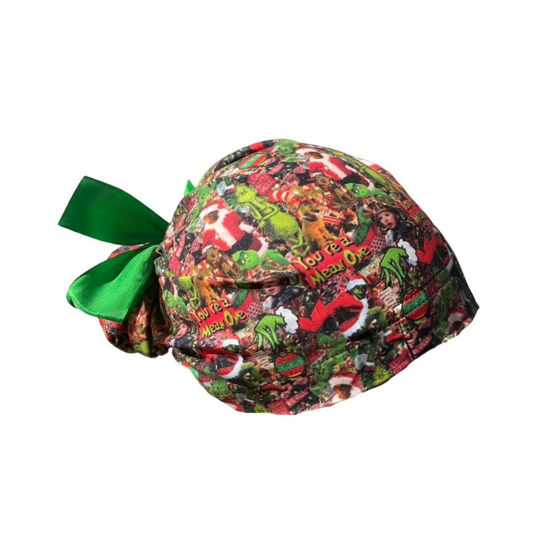Gorro Quirúrgico Medico - Its The Grinch - Listón - Verde