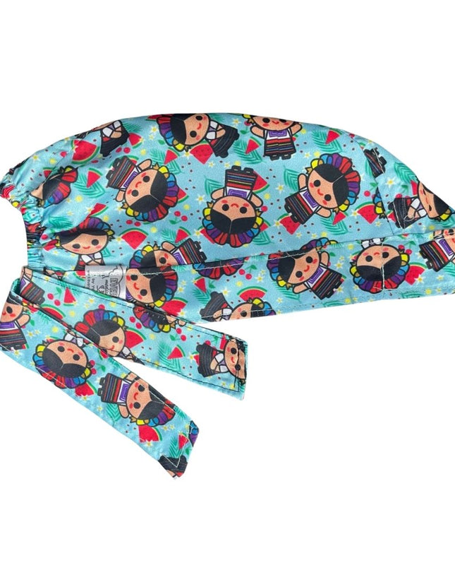 Gorro Medico Quirúrgico - Muñeca Mexicana Lele - Azul Agua