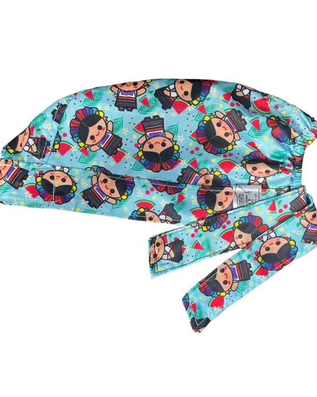 Gorro Medico Quirúrgico - Muñeca Mexicana Lele - Azul Agua
