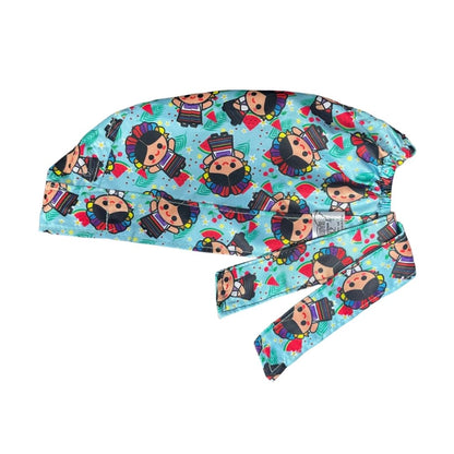 Gorro Medico Quirúrgico - Muñeca Mexicana Lele - Azul Agua