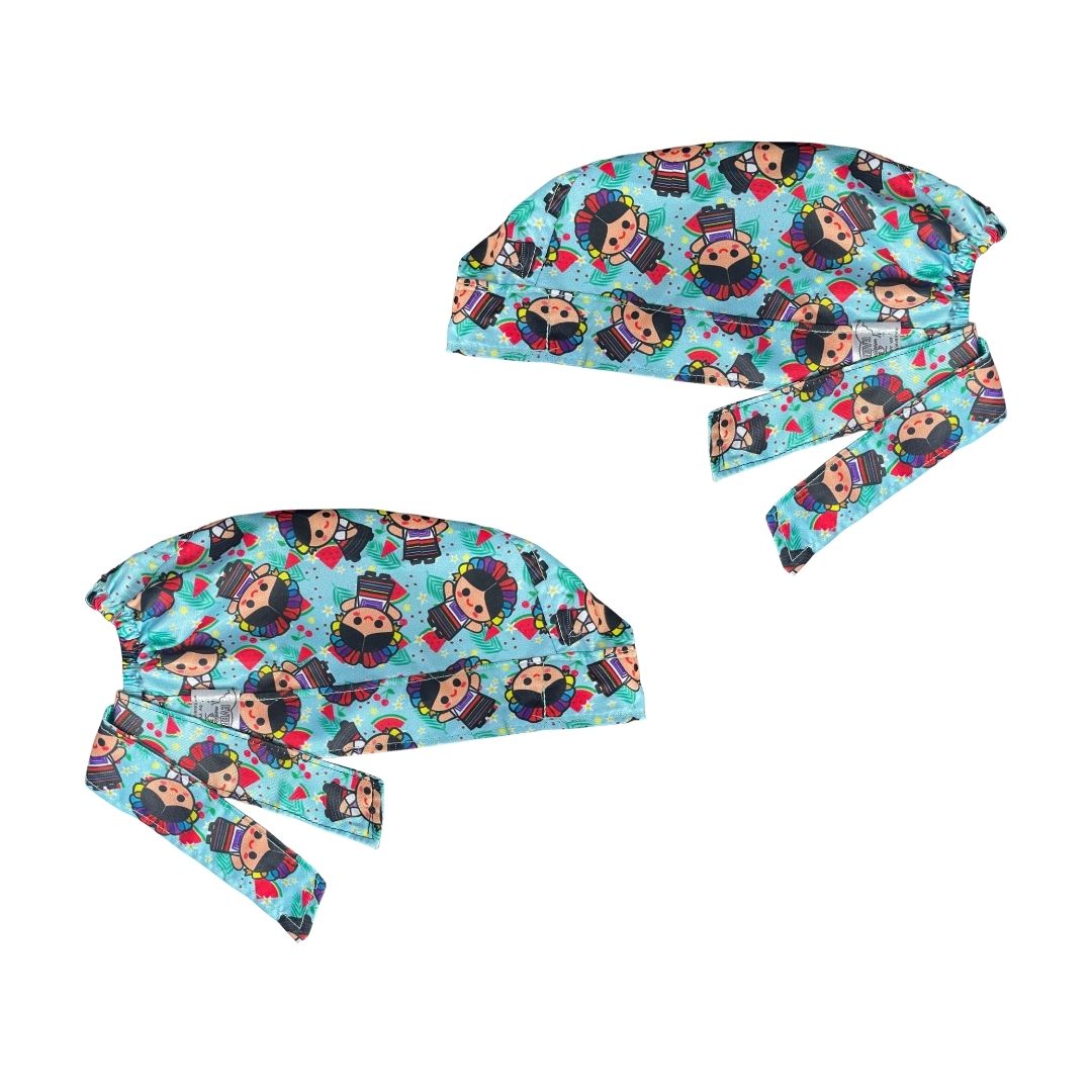 Gorro Medico Quirúrgico - Muñeca Mexicana Lele - Azul Agua