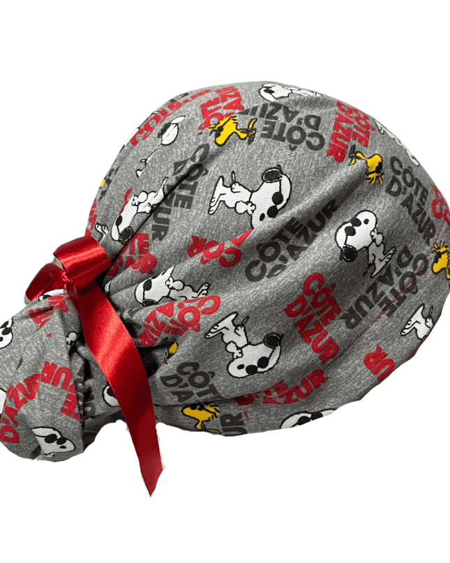 Gorro Medico Quirúrgico Snoopy Gris - Listones - Antisudor - Every Medical -  Dr. Gorrito