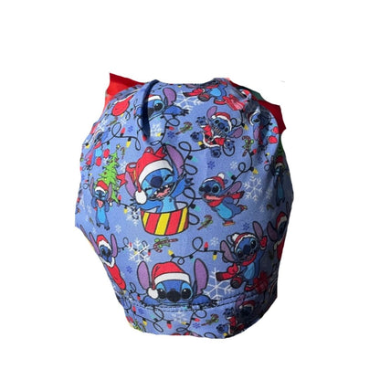 Gorro Quirúrgico Medico - Stitch - Gris - Listón - Navidad