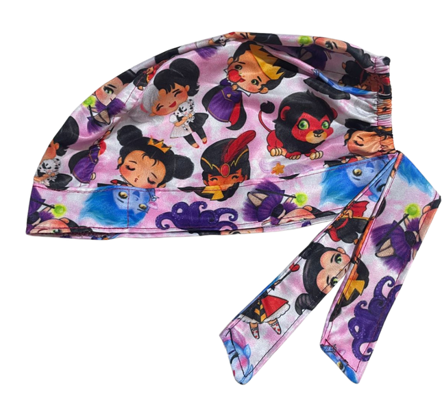 Gorro Medico Quirúrgico - Villanas De Disney - Ursula / Malefica - rosa