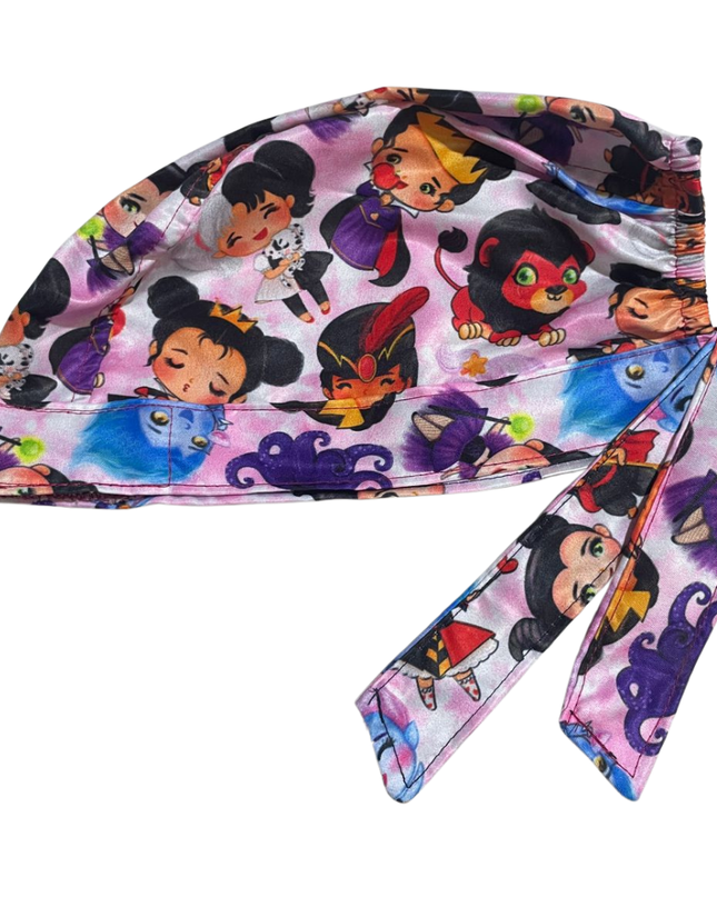 Gorro Medico Quirúrgico - Villanas De Disney - Ursula / Malefica - rosa