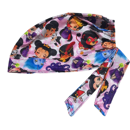 Gorro Medico Quirúrgico - Villanas De Disney - Ursula / Malefica - rosa