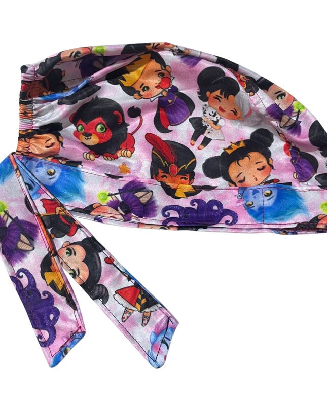 Gorro Medico Quirúrgico - Villanas De Disney - Ursula / Malefica - rosa