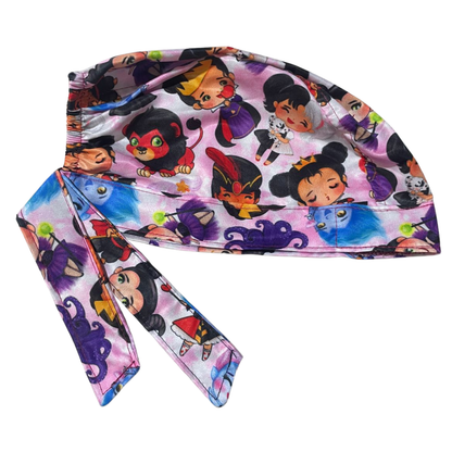 Gorro Medico Quirúrgico - Villanas De Disney - Ursula / Malefica - rosa