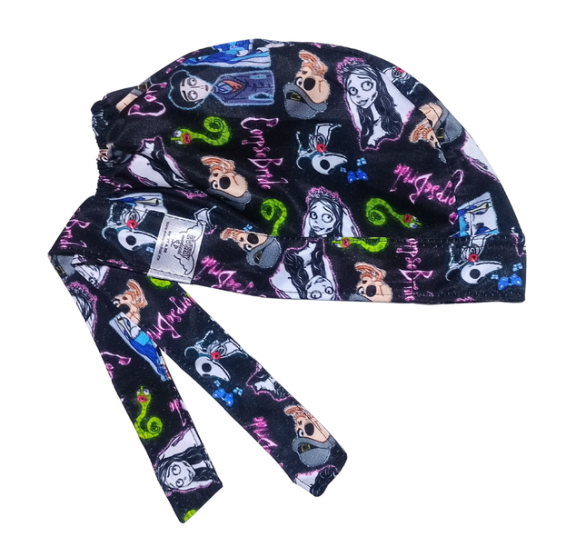 Gorro Medico quirúrgico enfermeria El Cadáver De La Novia-  Negro2