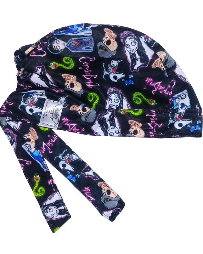 Gorro Medico quirúrgico enfermeria El Cadáver De La Novia-  Negro2